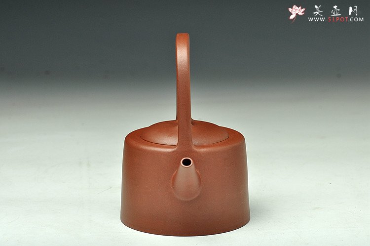 紫砂壶图片：顶级老料 挺拔俊秀 全手曼生提梁 仅此一件不接受定做 - 美壶网