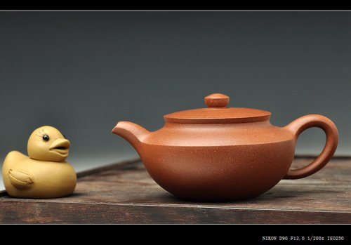 曲峰紫砂壶 曲峰经典作品 实用精工 降坡泥汉扁 线条流畅 原矿降坡泥