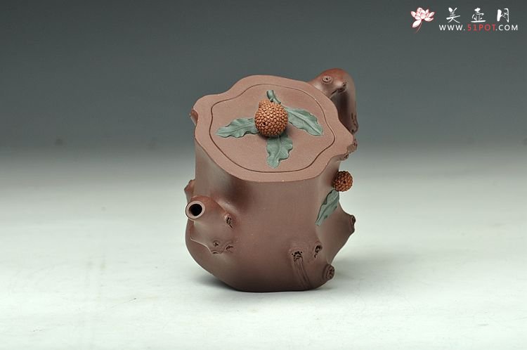 紫砂壶图片：实用花器小品   杨梅桩 - 美壶网