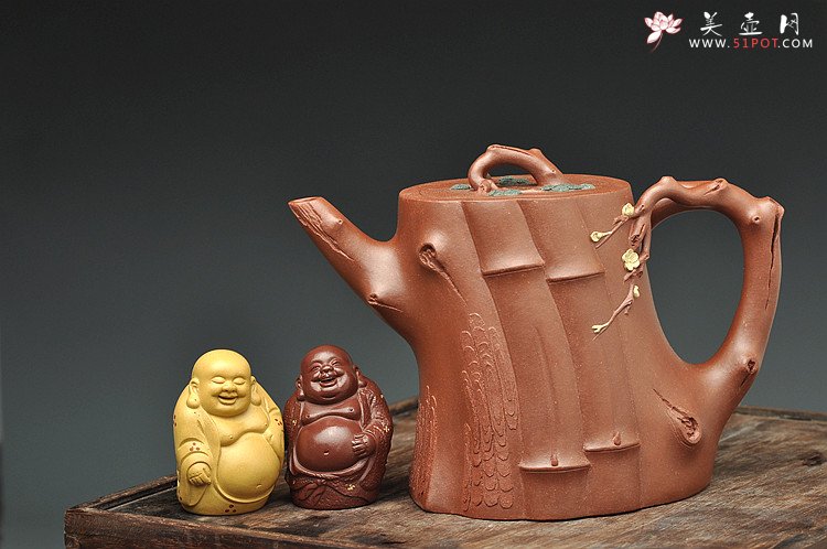 紫砂壶图片：三色演绎  全手三友祝福套壶 终极版 花货实力派 臻品之藏 - 美壶网