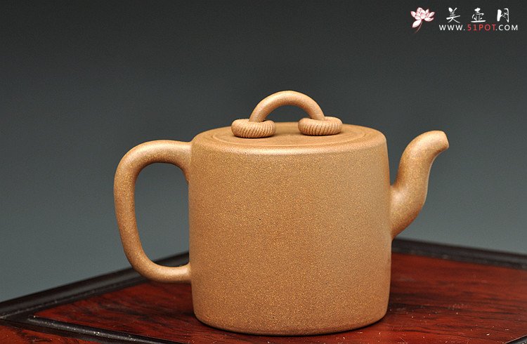 紫砂壶图片：潘小东全手新作 油润老段泥之双圈 敦厚老味足 - 美壶网