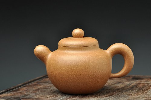 陈进紫砂壶 道洪风格 雄厚可人  全手鼎珠 改良版 原矿段泥