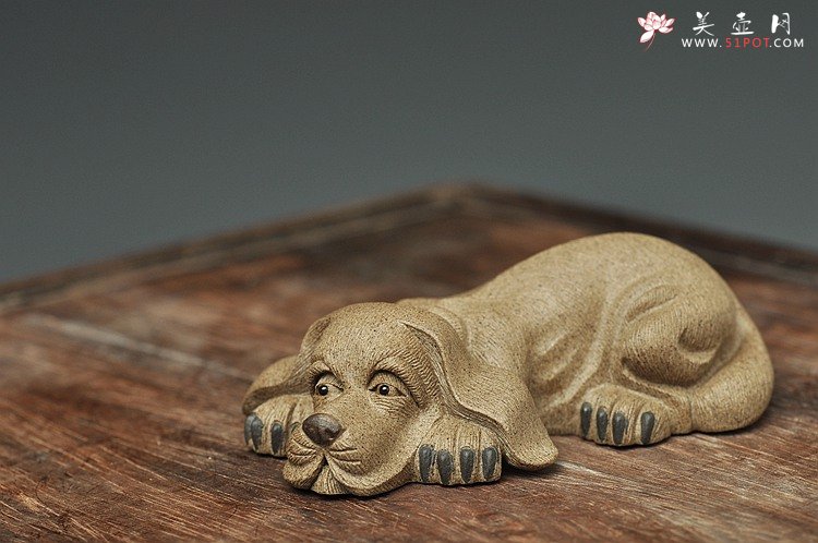 紫砂壶图片：精品版本 拉毛小狗 做工精致 栩栩如生 - 美壶网