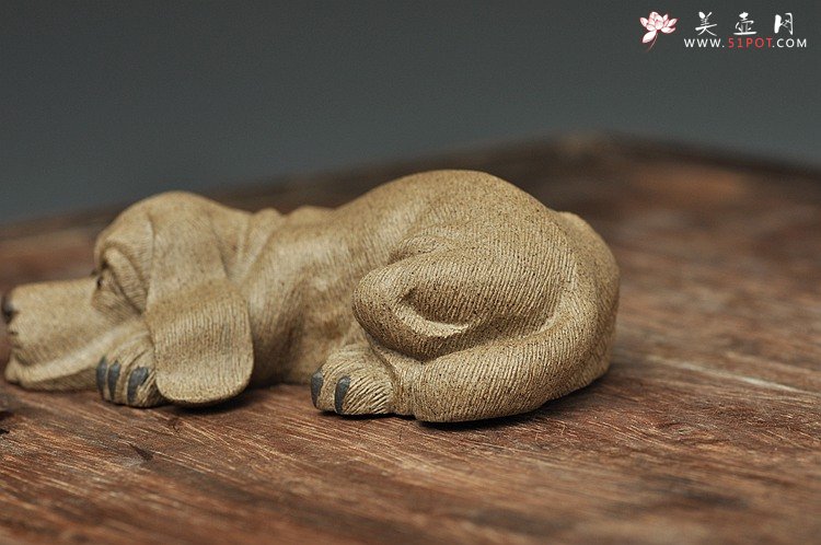 紫砂壶图片：精品版本 拉毛小狗 做工精致 栩栩如生 - 美壶网