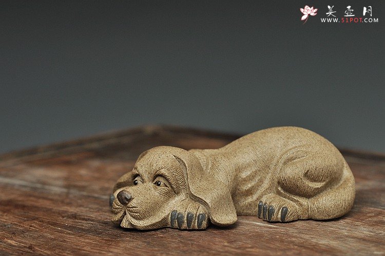 紫砂壶图片：精品版本 拉毛小狗 做工精致 栩栩如生 - 美壶网