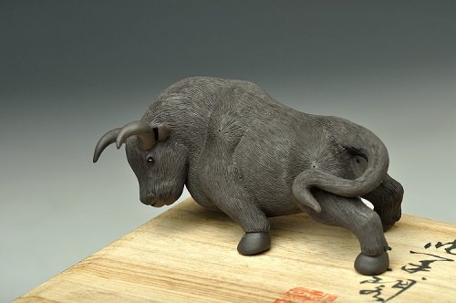 美壶定制紫砂壶 健康黑牛茶宠o(∩_∩)o  栩栩如生 原矿黑泥