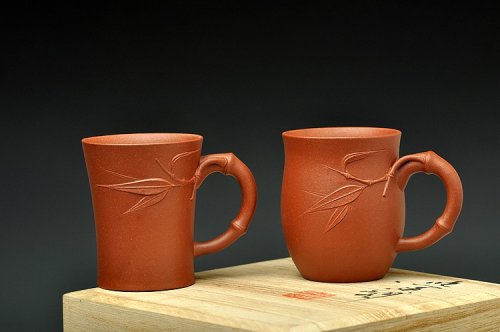 美壶定制紫砂壶 一对竹节杯 和美清风 原矿清水泥