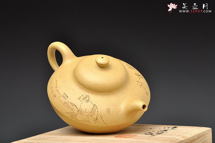 紫砂壶图片：曼生十八式之合欢 文气装饰 器形周正 做工严谨 - 美壶网