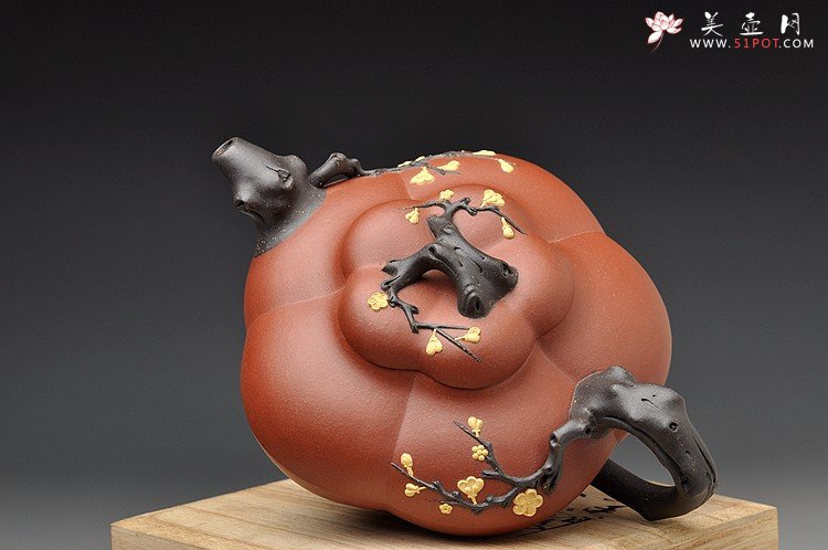 紫砂壶图片：单志萍新品 老味十足  大上合梅 - 美壶网