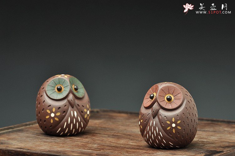 紫砂壶图片：猫头鹰~夜晚来临，让我讲讲月光里的故事o(∩_∩)o  - 美壶网