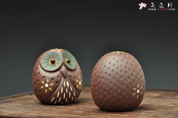 紫砂壶图片：猫头鹰~夜晚来临，让我讲讲月光里的故事o(∩_∩)o  - 美壶网