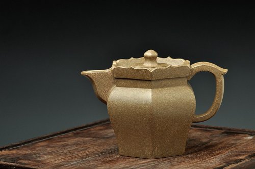 许学军紫砂壶 庄严肃穆砂中佛 青灰段砂 老味具显 大僧帽 青灰泥