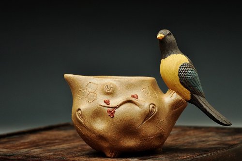 美壶定制紫砂壶 许卫星 喜上眉梢公道杯 栩栩如生 别有情趣 原矿段泥