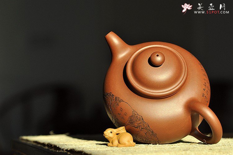 紫砂壶图片：意境之美 一团和气之大掇球 优质老清水 - 美壶网