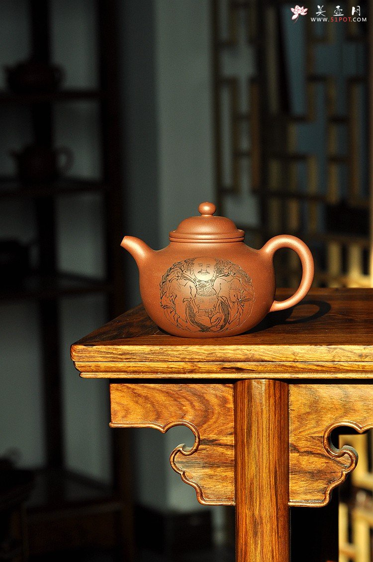 紫砂壶图片：意境之美 一团和气之大掇球 优质老清水 - 美壶网