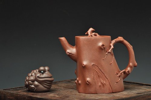 单志萍紫砂壶 单志萍最新力作 风韵十足 全手道洪梅桩 铁骨柔情 原矿底槽清