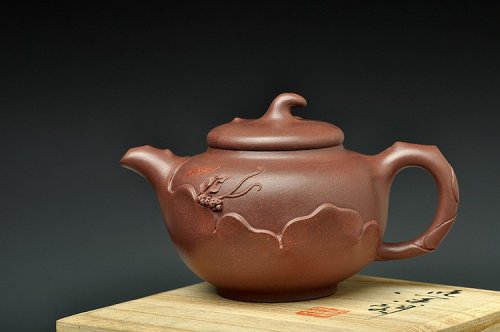 蔡一强紫砂壶 福音多子 贴塑花器 吉祥寓意 原矿紫泥