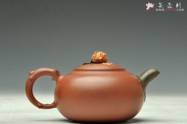 紫砂壶图片：国色天香~写生造型  牡丹 孙伟强张新亚合作原创作品 - 美壶网