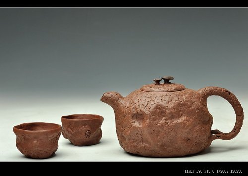 谢多莲紫砂壶 谢多莲最新作品 薄胎 全手大龚春套壶 原矿紫泥