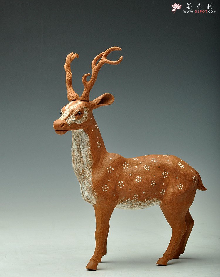 紫砂壶图片：梅花鹿 - 美壶网