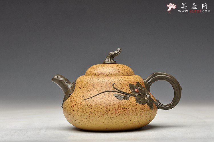 紫砂壶图片：原创作品 七彩葫芦 心意新意 孙伟强张新亚合作 孕育福禄 - 美壶网