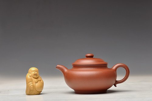 施梦佳紫砂壶 徐家风格 舒展温润 扁而不僵  全手扁掇只 优质红清水 原矿清水泥