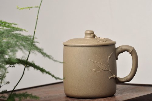 瞿斌紫砂壶 端庄敦厚 黄龙源青段之清韵君子杯 滴子有亮点~ 素雅 原矿段泥