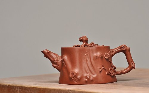 孙伟强紫砂壶 经典 木棉桩 刚劲硬朗 原矿清水泥