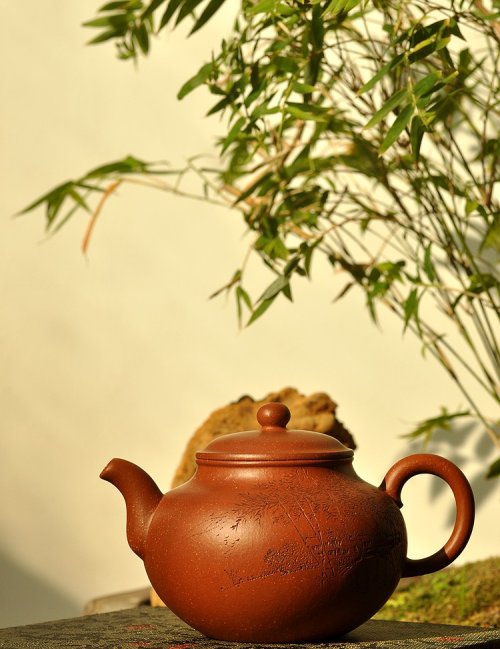 李彦雄紫砂壶 饱满圆润 优质降坡泥 全手灵丰 遥想兰亭下清风满竹林 原矿降坡泥