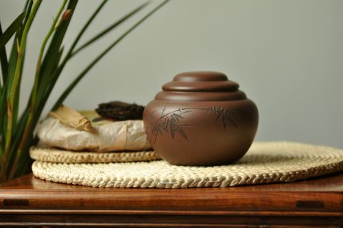 钱伟刚紫砂壶 文房茶叶罐  造型新颖 饱满敦厚 传芳 原矿紫泥