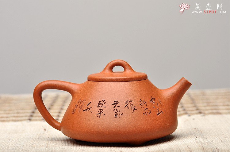 紫砂壶图片：实用经典 文气十足  五福石瓢之全手降坡泥子冶石瓢 - 美壶网