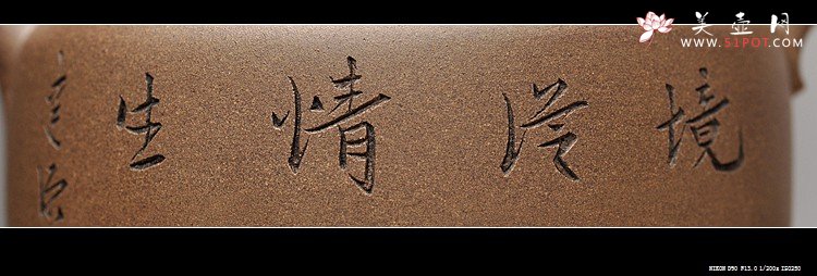 紫砂壶图片：王建源、王宝鹏联袂装饰 黄玲玲执刀 瞿斌全手新品 君缘 文人壶 - 美壶网