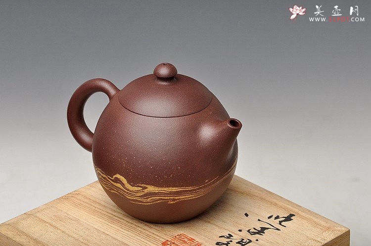 紫砂壶图片：国工闵祥君新作 传统经典 通透绞泥作品 旭日东升之龙蛋 - 美壶网
