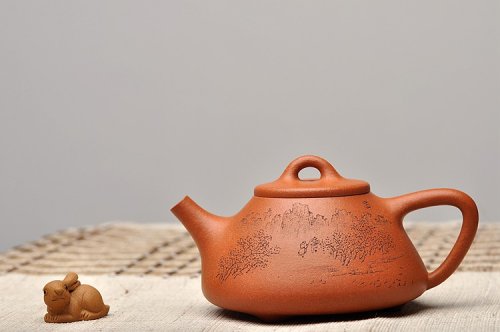 李彦雄紫砂壶 实用经典 文气十足  五福石瓢之全手降坡泥子冶石瓢 原矿降坡泥