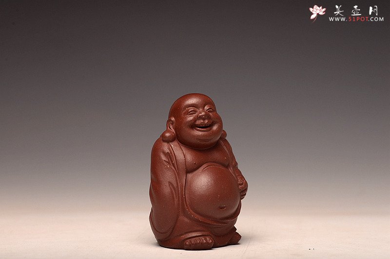 紫砂壶图片：精品开心小弥勒 表情细腻 栩栩如生~ - 美壶网