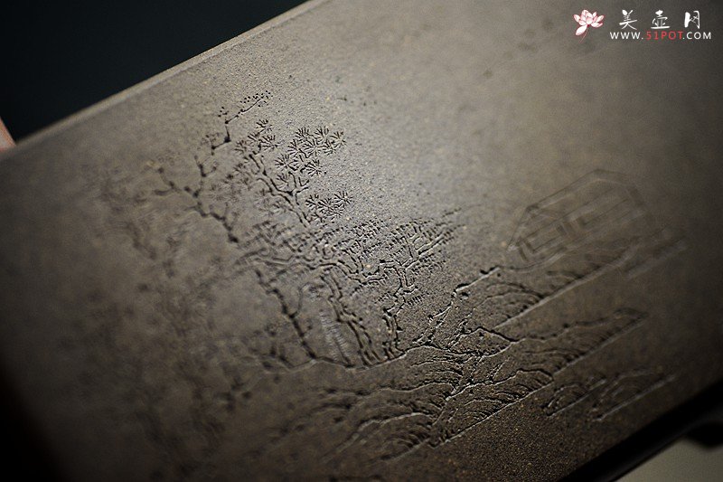 紫砂壶图片：清韵悠长 精工典范 小花盆 文房雅玩 国助和石装饰 - 美壶网