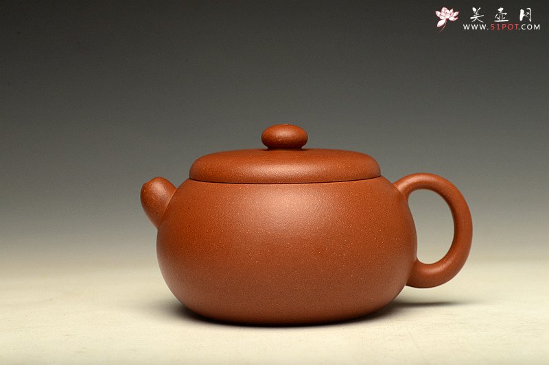 紫砂壶图片：瞿斌原创设计 秀丽不失可爱 静雅 守拙 黄龙山原矿红泥 - 美壶网