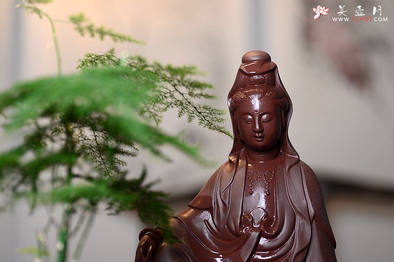 紫砂壶图片：坐观音 表情生动 整体协调 - 美壶网