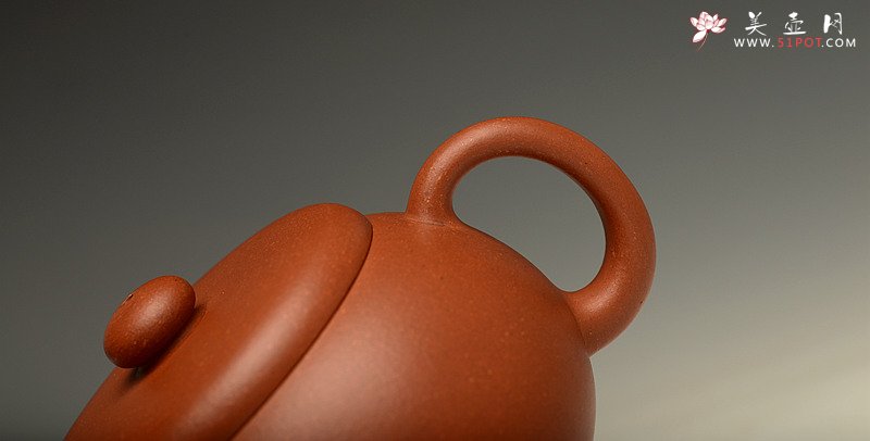 紫砂壶图片：瞿斌原创设计 秀丽不失可爱 静雅 守拙 黄龙山原矿红泥 - 美壶网