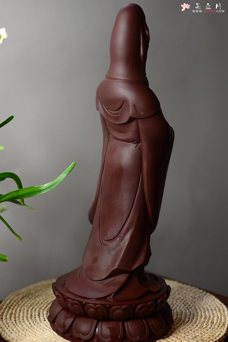 紫砂壶图片：精品雕塑 观音 神态细腻 - 美壶网