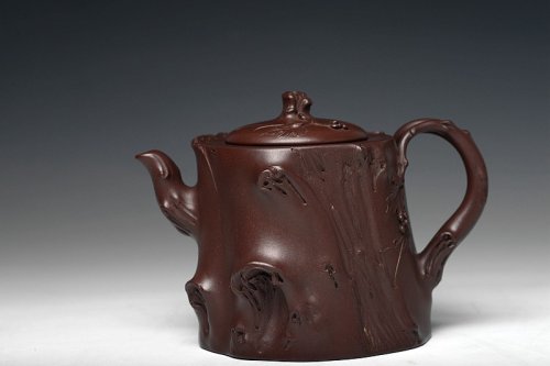 顾正芳紫砂壶 花货典范 灵韵秀雅 全手葡萄桩之万年丰 薄胎精品 原矿紫泥