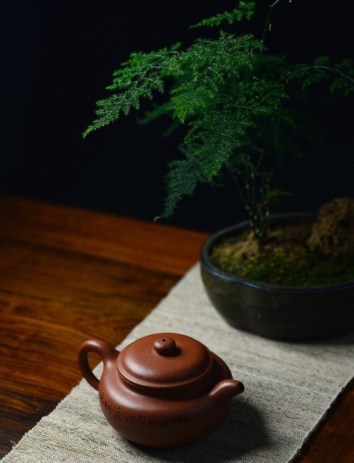 陈进紫砂壶 优质降坡泥 颇有玩味~ 全手浮雕仿古 器形端庄 原矿降坡泥