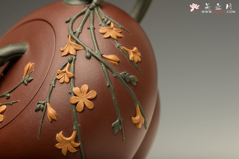 紫砂壶图片：当今实力派黄云云作品  迎春花 - 美壶网