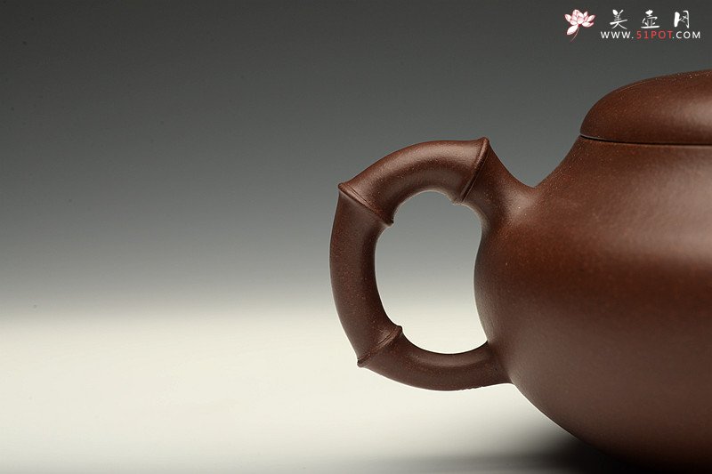 紫砂壶图片：油润底槽青 精品花货  丹竹 敦厚可人 大口实用 - 美壶网
