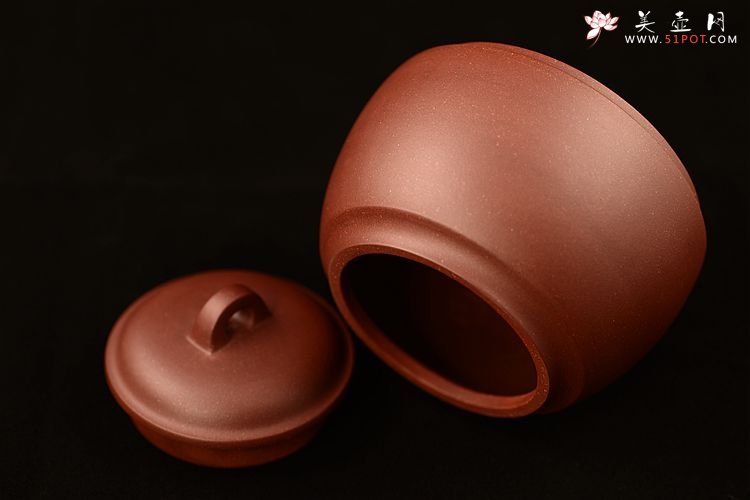 紫砂壶图片：虎蹲茶叶罐 - 美壶网