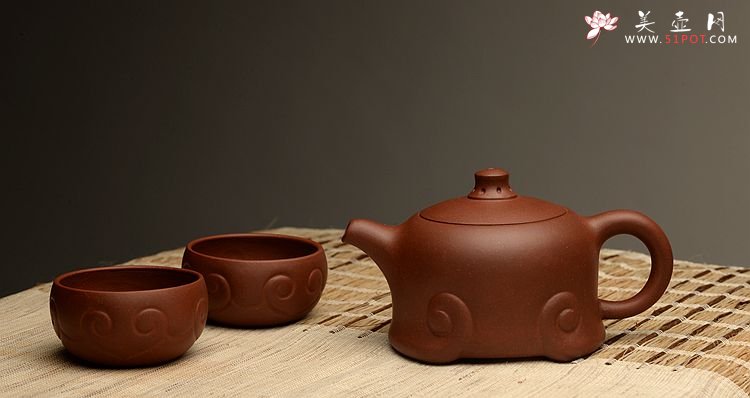 紫砂壶图片：美壶特惠 优质青水泥   如意套壶 - 美壶网
