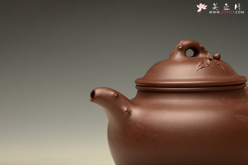 紫砂壶图片：大品花货 寓意吉祥 全手大寿桃 饱满大气 - 美壶网