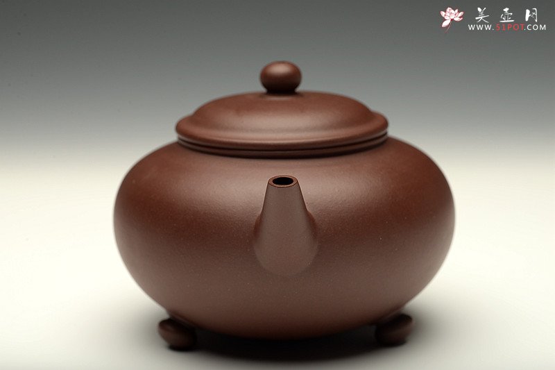 紫砂壶图片：神韵探寻 全手三足水平 实力体现 舒展大气 - 美壶网