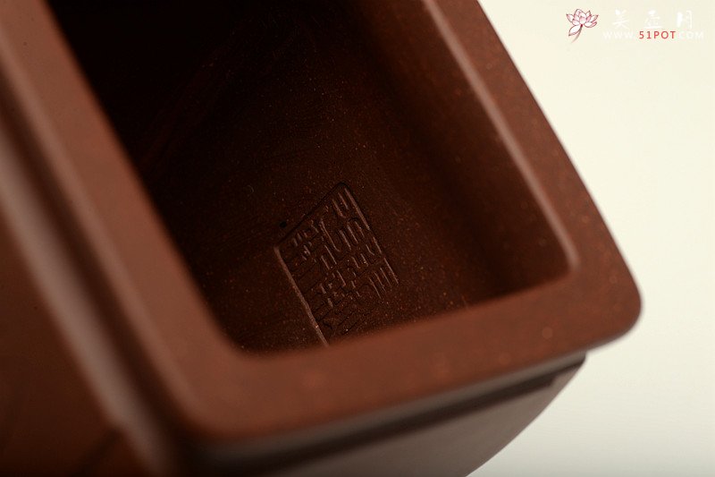 紫砂壶图片：张秋平全手制花盆 陆逸舟精心装饰 四方开光花盆 - 美壶网