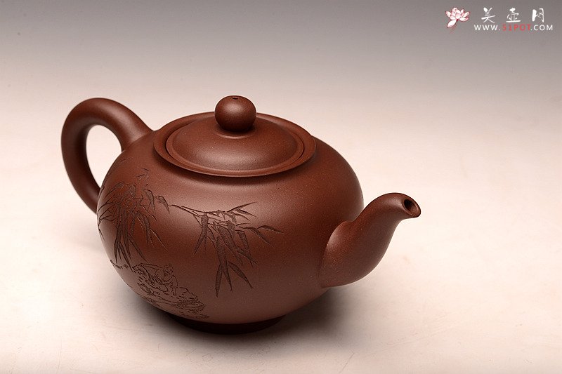 紫砂壶图片：高湘君大品全手点犀壶 李兆濂装饰 饱满大气 传统经典 - 美壶网